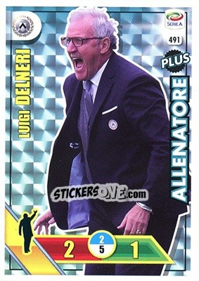 Sticker Luigi Del Neri - Calciatori 2017-2018. Adrenalyn XL n. 491 - Panini