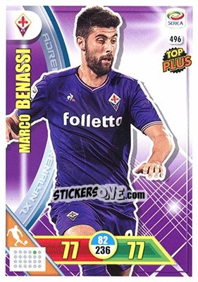 Sticker Marco Benassi - Calciatori 2017-2018. Adrenalyn XL n. 496 - Panini