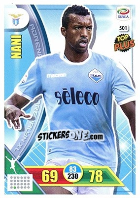 Sticker Nani - Calciatori 2017-2018. Adrenalyn XL n. 501 - Panini