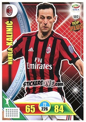 Sticker Nikola Kalinic - Calciatori 2017-2018. Adrenalyn XL n. 502 - Panini