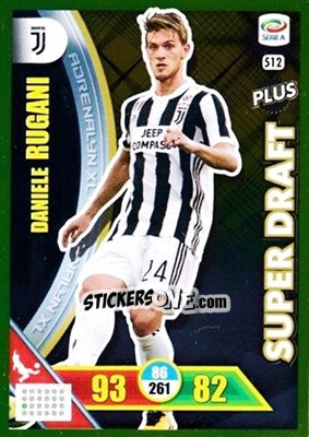 Sticker Daniele Rugani - Calciatori 2017-2018. Adrenalyn XL n. 512 - Panini