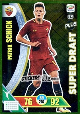 Sticker Patrik Schick - Calciatori 2017-2018. Adrenalyn XL n. 513 - Panini
