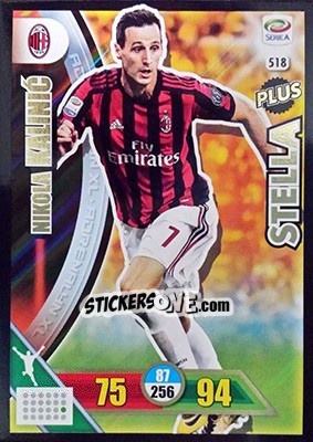 Sticker Nikola Kalinic - Calciatori 2017-2018. Adrenalyn XL n. 518 - Panini