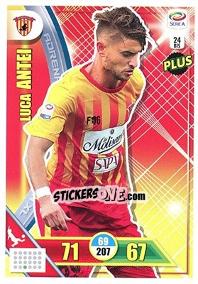 Sticker Luca Antei - Calciatori 2017-2018. Adrenalyn XL n. 24BIS - Panini