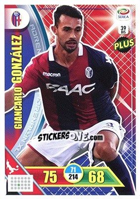 Sticker Giancarlo González - Calciatori 2017-2018. Adrenalyn XL n. 39BIS - Panini