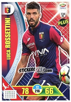 Sticker Luca Rossettini - Calciatori 2017-2018. Adrenalyn XL n. 134BIS - Panini