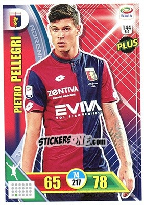 Sticker Pietro Pellegri - Calciatori 2017-2018. Adrenalyn XL n. 144BIS - Panini