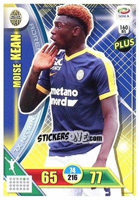 Sticker Moise Kean - Calciatori 2017-2018. Adrenalyn XL n. 160BIS - Panini