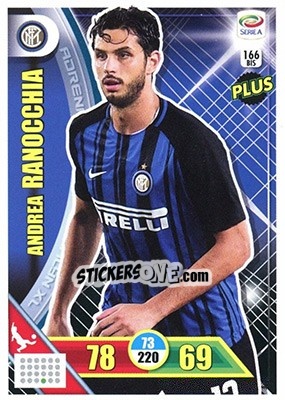 Sticker Andrea Ranocchia - Calciatori 2017-2018. Adrenalyn XL n. 166BIS - Panini