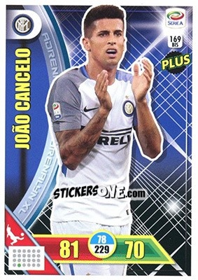 Sticker João Cancelo - Calciatori 2017-2018. Adrenalyn XL n. 169BIS - Panini