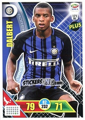 Sticker Dalbert - Calciatori 2017-2018. Adrenalyn XL n. 171BIS - Panini
