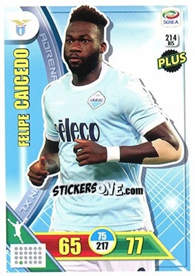 Sticker Felipe Caicedo - Calciatori 2017-2018. Adrenalyn XL n. 214BIS - Panini