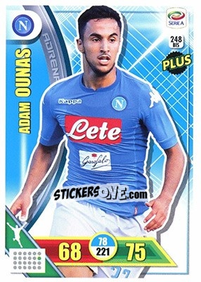 Sticker Adam Ounas - Calciatori 2017-2018. Adrenalyn XL n. 248BIS - Panini