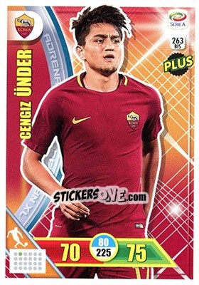 Sticker Cengiz Ünder - Calciatori 2017-2018. Adrenalyn XL n. 263BIS - Panini