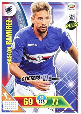 Sticker Gastón Ramírez - Calciatori 2017-2018. Adrenalyn XL n. 285BIS - Panini