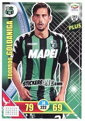 Sticker Edoardo Goldaniga - Calciatori 2017-2018. Adrenalyn XL n. 292BIS - Panini