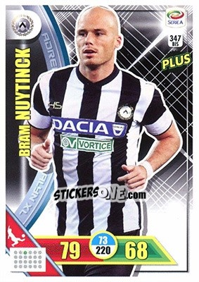 Sticker Bram Nuytinck - Calciatori 2017-2018. Adrenalyn XL n. 347BIS - Panini