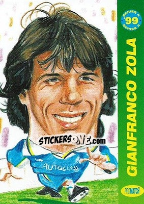 Sticker Gianfranco Zola - 1999 Series 4 - Promatch