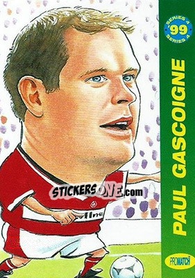 Sticker Paul Gascoigne - 1999 Series 4 - Promatch