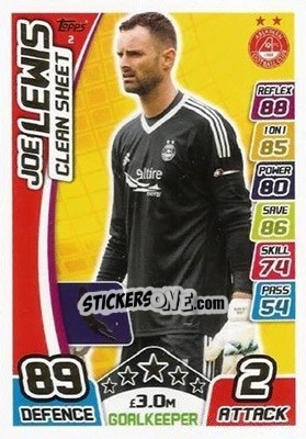 Sticker Joe Lewis - SPFL 2017-2018. Match Attax n. 2 - Topps