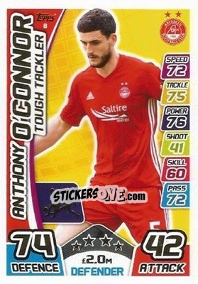 Figurina Anthony O'Connor - SPFL 2017-2018. Match Attax - Topps