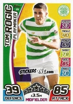 Sticker Tom Rogic - SPFL 2017-2018. Match Attax n. 29 - Topps