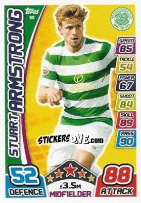 Sticker Stuart Armstrong - SPFL 2017-2018. Match Attax n. 30 - Topps