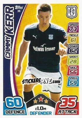 Sticker Cammy Kerr - SPFL 2017-2018. Match Attax n. 39 - Topps
