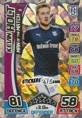 Sticker Kevin Holt - SPFL 2017-2018. Match Attax n. 40 - Topps