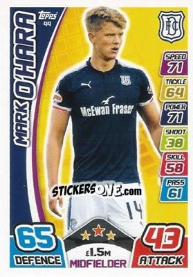Sticker Mark O'Hara - SPFL 2017-2018. Match Attax n. 44 - Topps