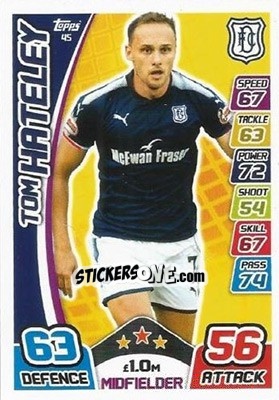 Sticker Tom Hateley - SPFL 2017-2018. Match Attax n. 45 - Topps