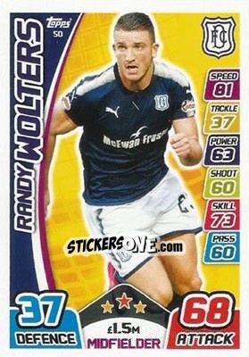 Sticker Randy Wolters - SPFL 2017-2018. Match Attax n. 50 - Topps