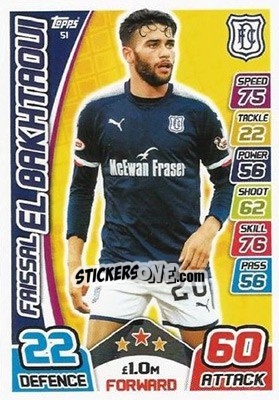 Sticker Faissal El Bakhtaoui - SPFL 2017-2018. Match Attax n. 51 - Topps
