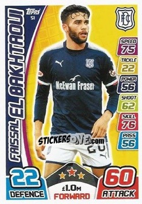 Cromo Faissal El Bakhtaoui - SPFL 2017-2018. Match Attax - Topps