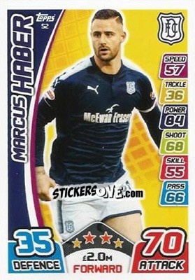 Sticker Marcus Haber - SPFL 2017-2018. Match Attax n. 52 - Topps