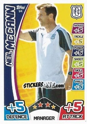Sticker Neil McCann - SPFL 2017-2018. Match Attax n. 54 - Topps