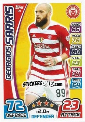 Cromo Georgios Sarris - SPFL 2017-2018. Match Attax n. 59 - Topps