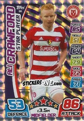 Sticker Ali Crawford - SPFL 2017-2018. Match Attax n. 66 - Topps