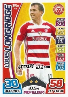 Sticker Louis Longridge - SPFL 2017-2018. Match Attax n. 69 - Topps