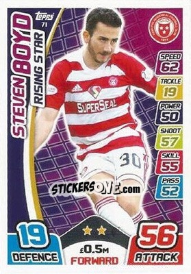 Sticker Steven Boyd - SPFL 2017-2018. Match Attax n. 71 - Topps