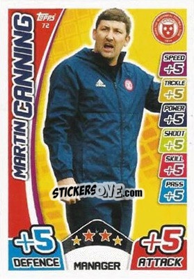 Sticker Martin Canning - SPFL 2017-2018. Match Attax n. 72 - Topps