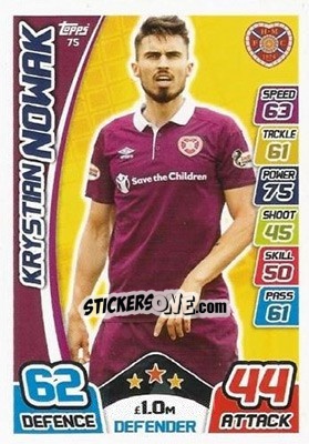 Cromo Krystian Nowak - SPFL 2017-2018. Match Attax n. 75 - Topps