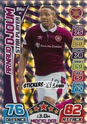 Sticker Arnaud Djoum - SPFL 2017-2018. Match Attax - Topps