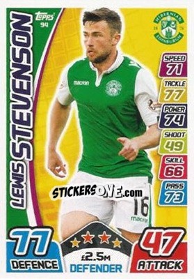 Sticker Lewis Stevenson - SPFL 2017-2018. Match Attax n. 94 - Topps