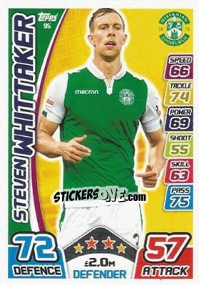 Sticker Steven Whittaker - SPFL 2017-2018. Match Attax n. 95 - Topps