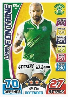 Cromo Liam Fontaine - SPFL 2017-2018. Match Attax - Topps