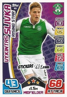 Figurina Vykintas Slivka - SPFL 2017-2018. Match Attax n. 101 - Topps