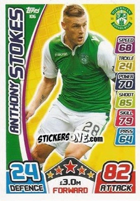 Cromo Anthony Stokes - SPFL 2017-2018. Match Attax - Topps