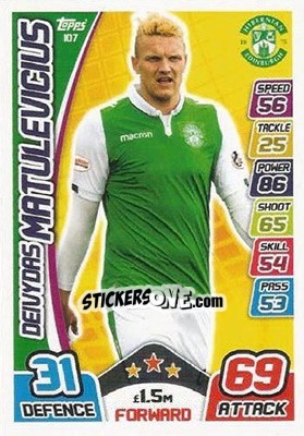 Sticker Deivydas Matulevicius - SPFL 2017-2018. Match Attax n. 107 - Topps