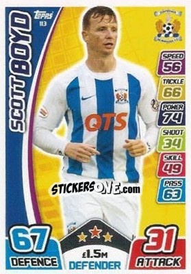 Sticker Scott Boyd - SPFL 2017-2018. Match Attax n. 113 - Topps